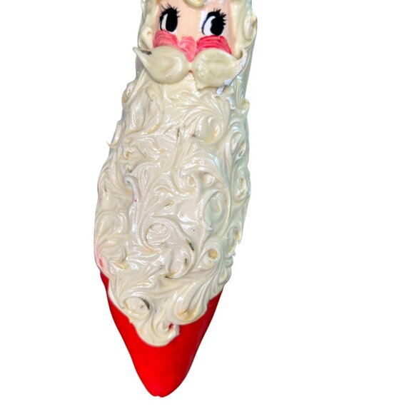 Vintage Gourd Santa Claus Hanging Christmas Ornament Red White - Picture 4 of 12